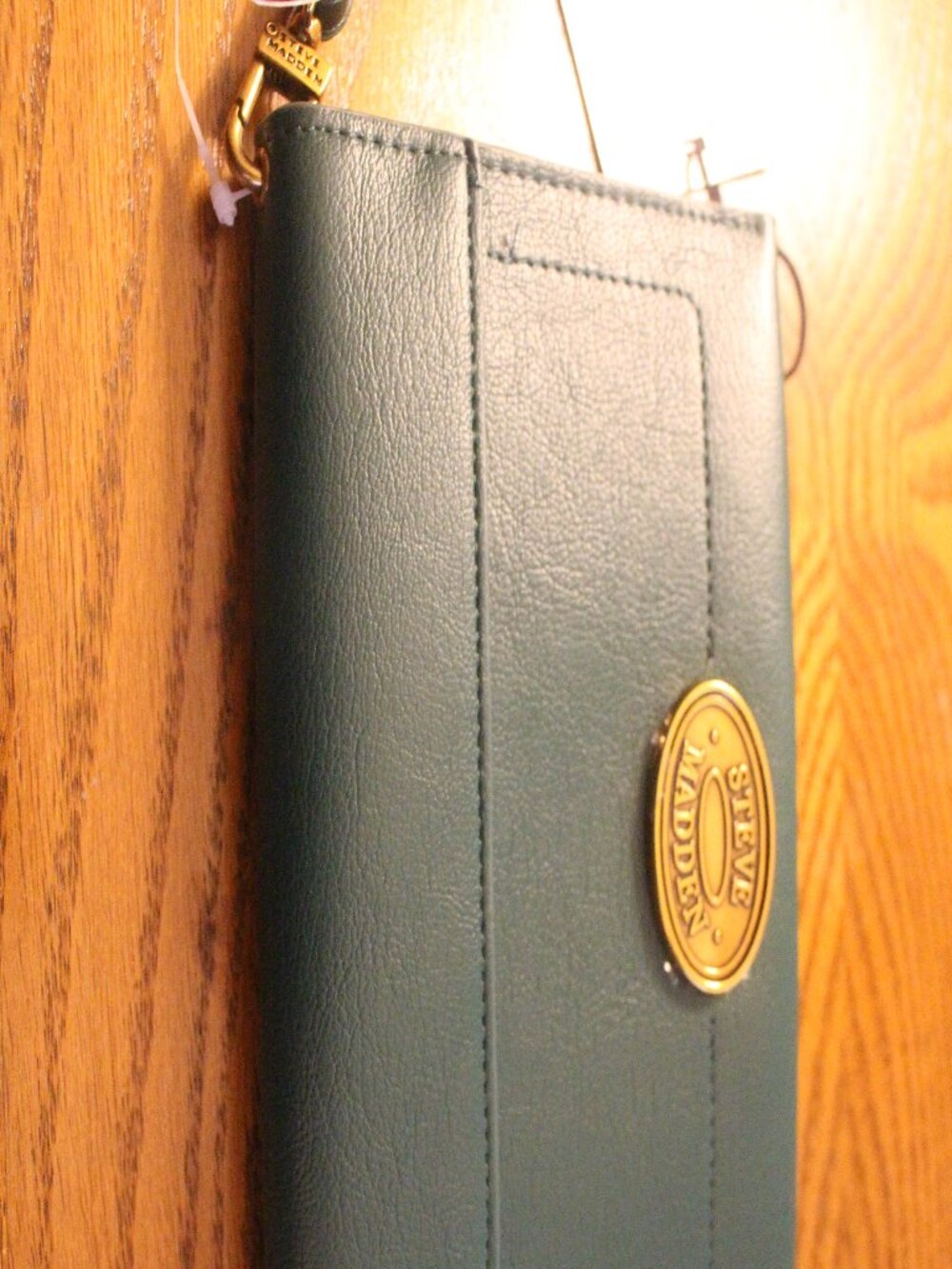 Steve Madden BSANDER Cedar Green Wallet with Wrist Strap & Tags